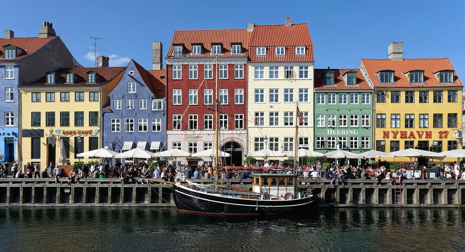 Nyhavn v Kopenhagnu