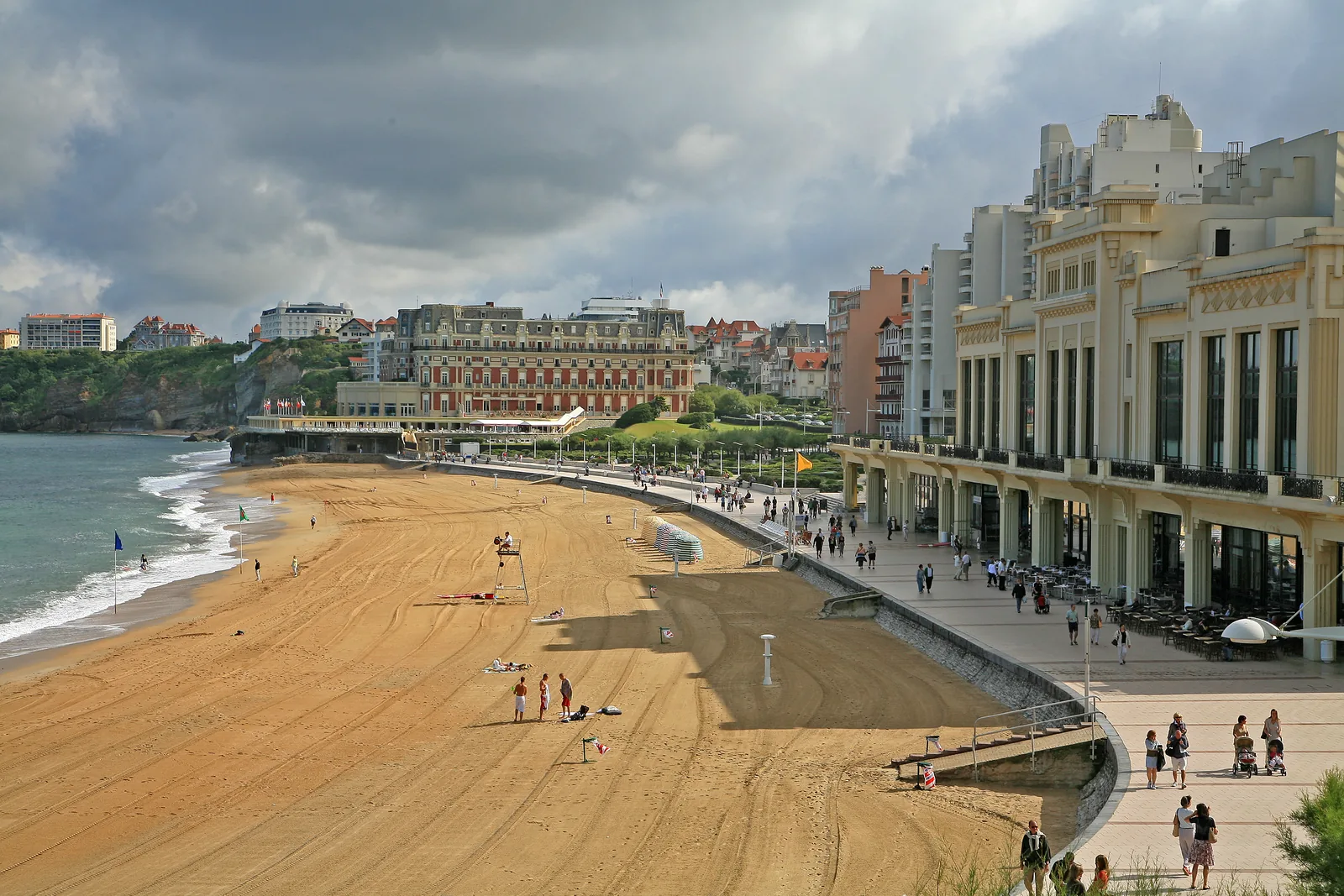 Plaža Grande Plage v Biarritzu
