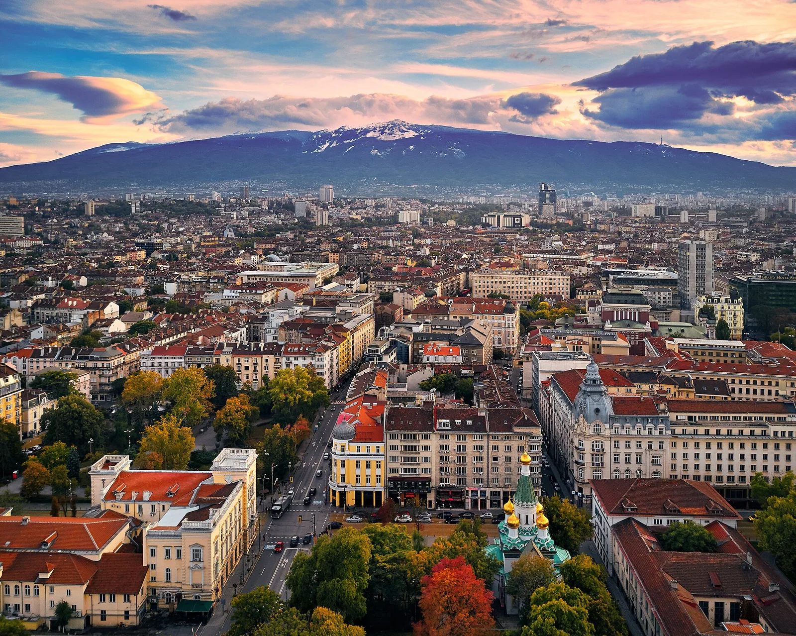 Pogled na Sofijo z gore Vitoše