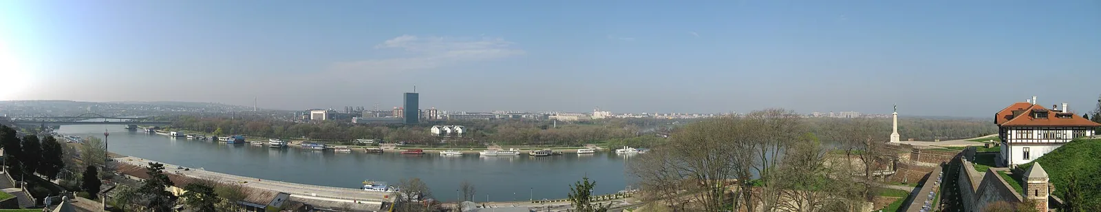 Panorama Beograda z Kalemegdana