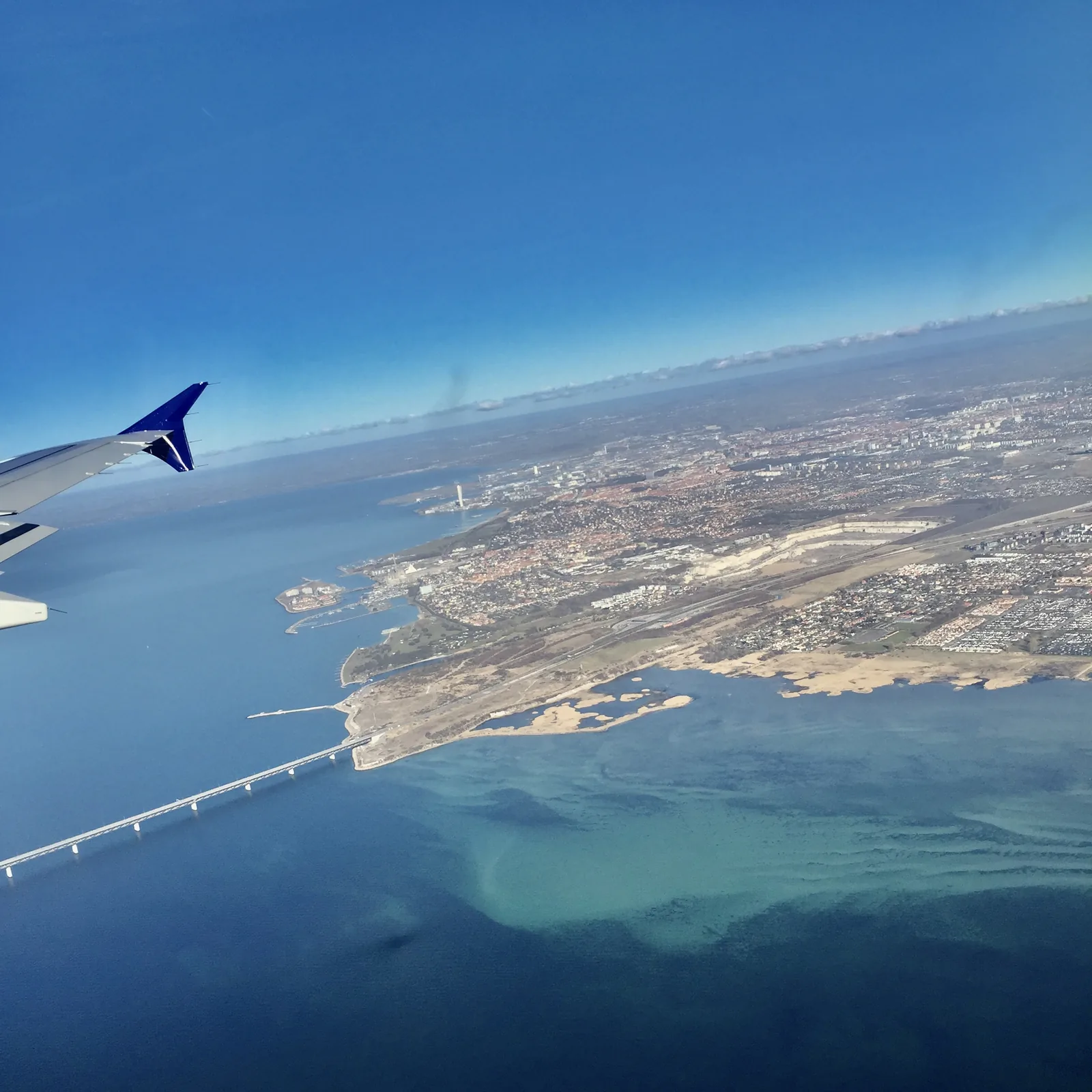 Most Öresund med Švedsko in Dansko